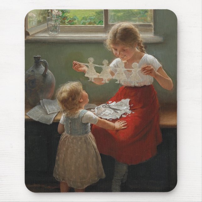 Tapis De Souris Enfants Fabriquant Des Silhouettes (Enfants Mignon (Devant)