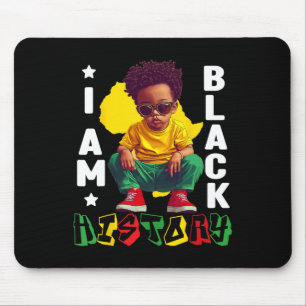 Tapis De Souris Enfants Je Suis Histoire Noire Jeune Roi Noir Afro