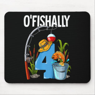 Tapis De Souris Enfants O'fishally 4 ans 4e anniversaire pêche