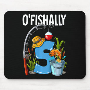Tapis De Souris Enfants O'fishally 5 ans 5ème anniversaire pêche 