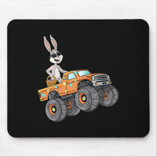 Tapis De Souris Enfants Pâques Rabbit équitation Monster Camion Fu
