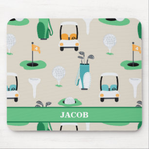 Tapis De Souris Enfants Personnalisés Golfcart Golfcart Golfing Sp