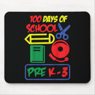 Tapis De Souris Enfants Pré K-3 - 100 Jours D'École