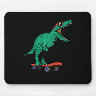 Tapis De Souris Enfants Skateur Planche à roulettes T-rex Dinosaur