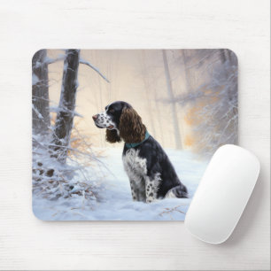 Tapis De Souris English Springer Spaniel Qu'il neige Noël