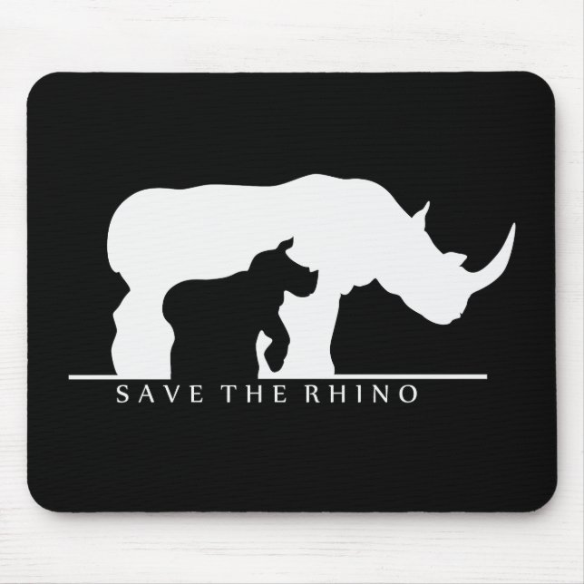 Tapis De Souris Enregistrer Le Rhino (Devant)