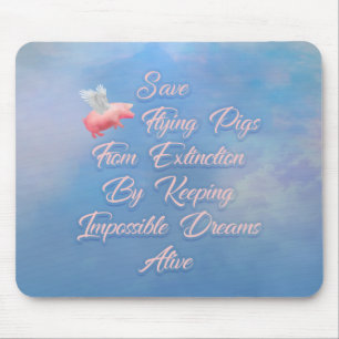 Tapis De Souris Enregistrer les porcs volants