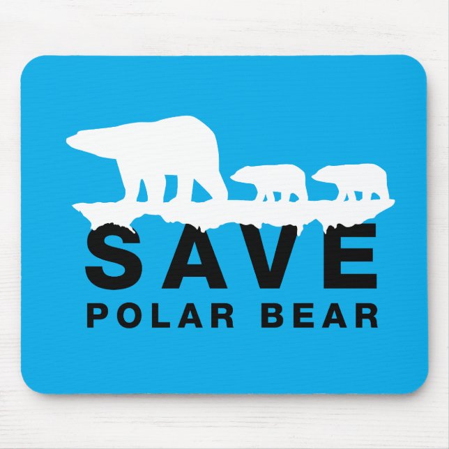 Tapis De Souris Enregistrer l'ours polaire (Devant)