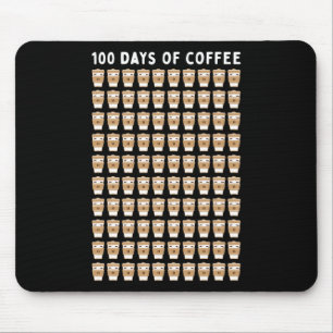 Tapis De Souris Enseignant 100 tasses de café École du 100e jour