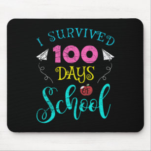 Tapis De Souris Enseignant Amusant Enfants J'Ai Survécu 100 Jours 