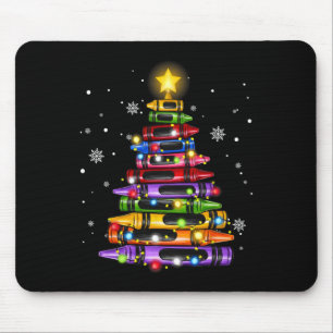 Tapis De Souris Enseignant Crayon Christmas Tree Lights Ecole étud