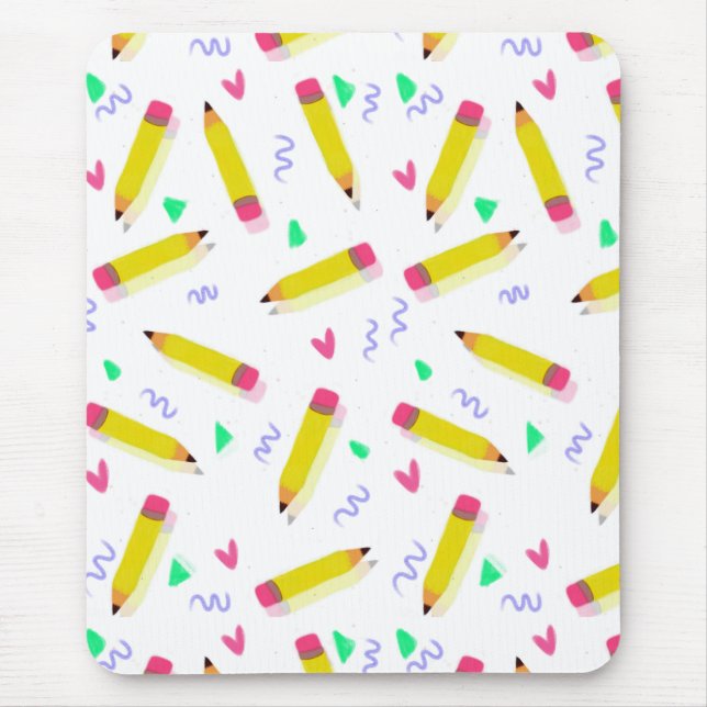 Tapis De Souris Enseignant d'art préscolaire bon fin d'année Ensei (Devant)