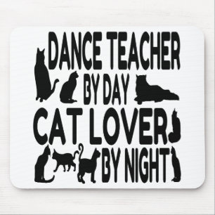 Tapis De Souris Enseignant de danse Amoureux des chats