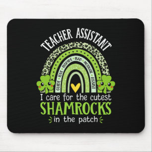 Tapis De Souris Enseignant Instant St Patricks Day Shamrocks Ensei