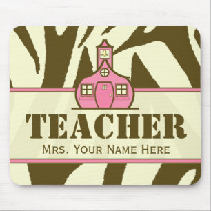 Tapis De Souris Enseignant Mousepad - Brown Zebra Print