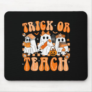Tapis De Souris Enseignant super Halloween Tricoter Ou Enseigner H