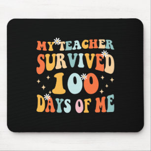 Tapis De Souris Enseignant Survécu 100 Jours De Moi Amusant 100 Jo