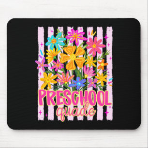 Tapis De Souris Enseignante de groupe préscolaire floral rentrée s