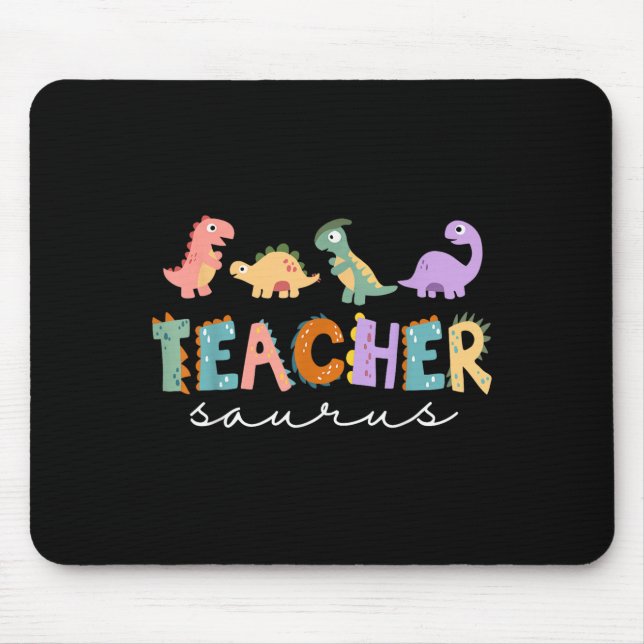Tapis De Souris Enseignante Dinosaure Femme Enseignante Rex Funny  (Devant)