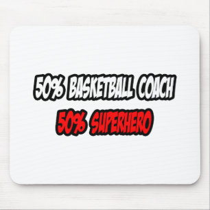 Tapis De Souris Entraîneur de demi-basket... Superhero de moitié
