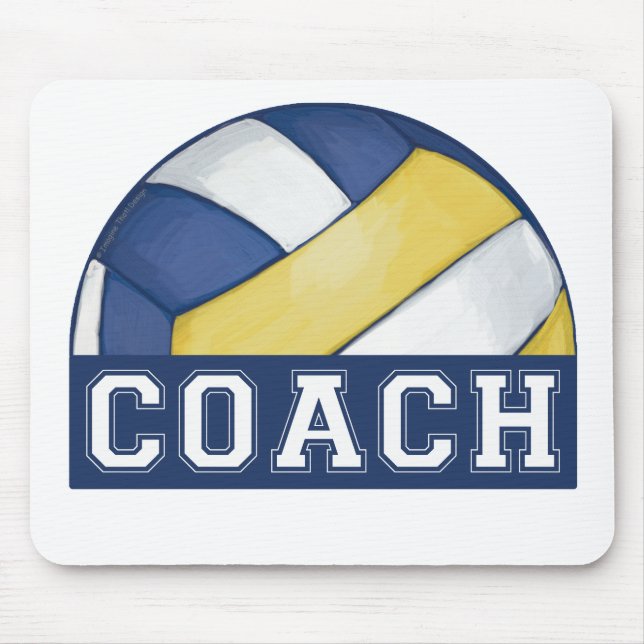 Tapis De Souris Entraîneur de volley-ball Mousepad (Devant)