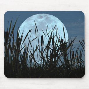 Tapis De Souris Entre la lune et le marais Mousepad
