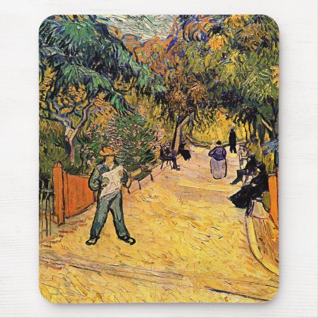 Tapis De Souris Entrée du Parc Public par Vincent van Gogh (Devant)