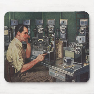 Tapis De Souris Entrepreneur Vintage, Réparateur de Téléphone à Pi