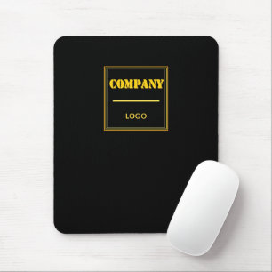 Tapis De Souris Entreprise personnalisée noire moderne sur mesure