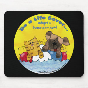 Tapis De Souris Épargne de vie - Adopter des animaux sans abri