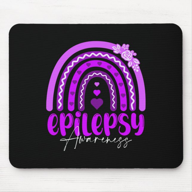 Tapis De Souris Epilepsy Awareness-rainbow Purple .co  (Devant)
