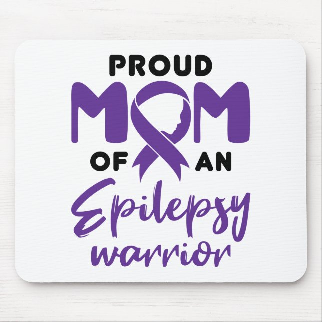 Tapis De Souris Epilepsy Maman Fière Maman d'un guerrier épileptiq (Devant)