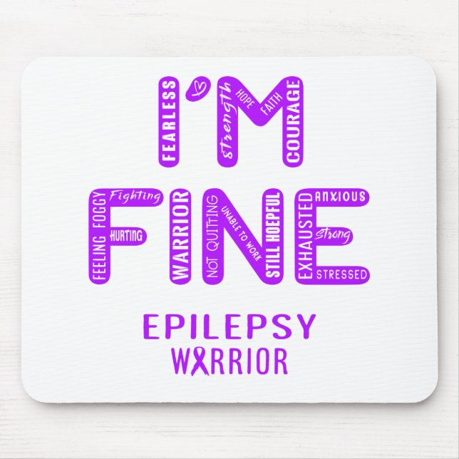 Tapis De Souris Epilepsy Warrior - JE SUIS FIER (Devant)