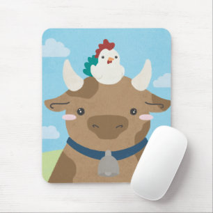 Tapis De Souris Épouses - Vache et poussin