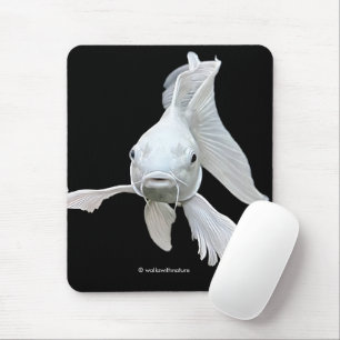 Tapis De Souris Époustouflante carpe koï papillon platine