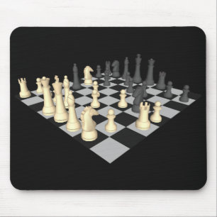Tapis De Souris Épreuve avec pièces d'échecs - Mousepad personn