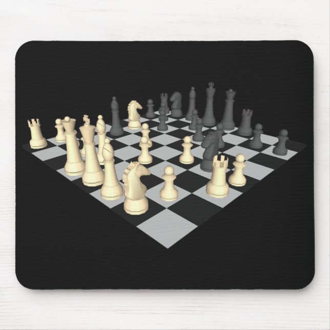Tapis De Souris Épreuve avec pièces d'échecs - Mousepad personnali (Devant)