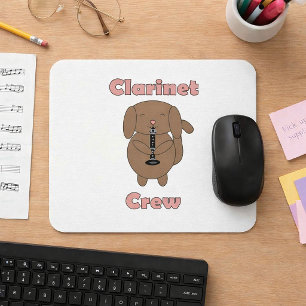 Tapis De Souris Équipage de clarinette mignon Chien musicien