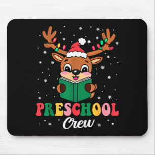 Tapis De Souris Équipage de maternelle Noël Renne drôle Enseignant
