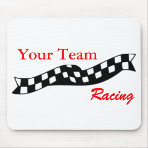 Tapis De Souris Équipe Checkered Mousepad de course d'attaque