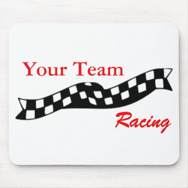 Tapis De Souris Équipe Checkered Mousepad de course d'attaque (Devant)