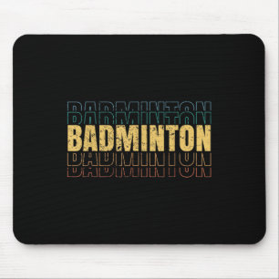 Tapis De Souris Équipe d'amour de badminton Joueur Entraîneur 