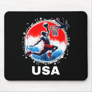 Tapis De Souris Équipe de baseball Bisonrel volant Équipe Usa