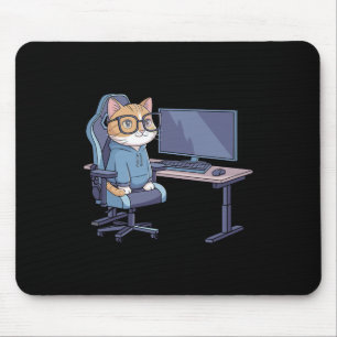 Tapis De Souris Équipe de chat de joueur mème drôle 