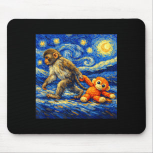 Tapis De Souris Équipe de coup de singe frappe bébé singe 