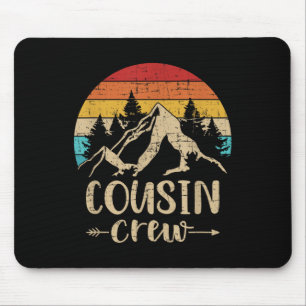 Tapis De Souris Équipe de cousins vintage au camp d'été des montag