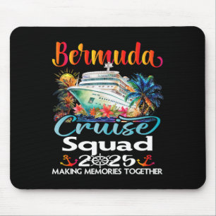 Tapis De Souris Équipe de croisière aux Bermudes 2025 Ami Famille 