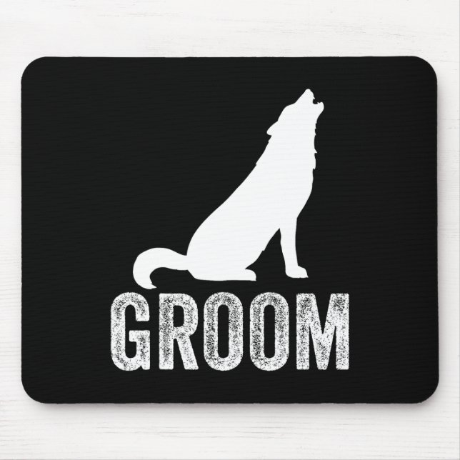 Tapis De Souris Équipe de garçons de mariée Loup Bachelor Party  (Devant)