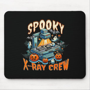 Tapis De Souris Équipe de radiographie squelette fantôme Halloween