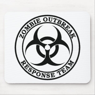 Tapis De Souris Équipe de réponse de manifestation de zombi